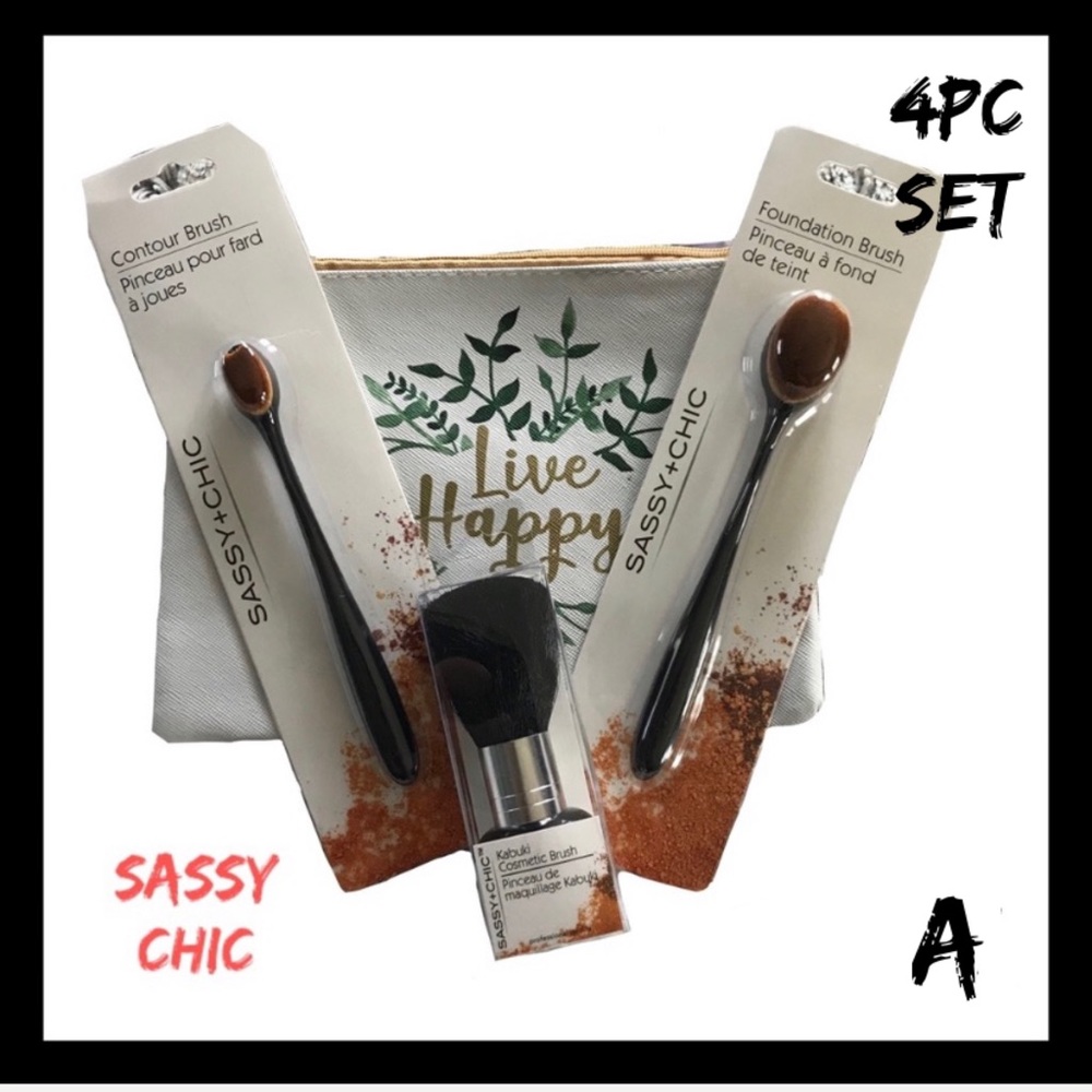 4Pc Sassy+Chic Makeup Set NIB W2